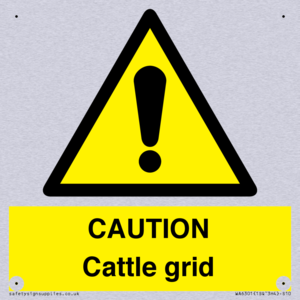 CAUTION Cattle grid